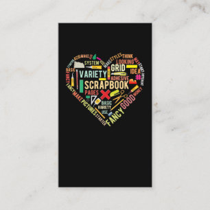Scrapbooking Heart Crafting Hobby Business Card