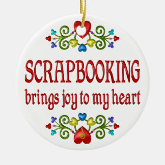 Scrapbooking Joy Ceramic Tree Decoration