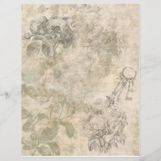 Scrapbooking junk journalling paper sheet 