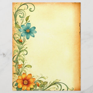 Scrapbooking Junkjournal Vintage Blumen Rahmen