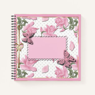 Scrapbooking pink notebook