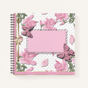 Scrapbooking pink notebook