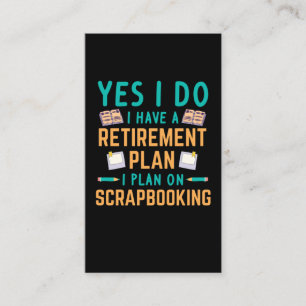 Scrapbooking Retirement Book Crafting Hobby Business Card