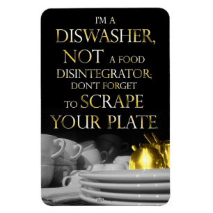 Scrape Your Plate 2 (Dishwasher Magnet) (Golden) Magnet