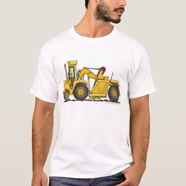 Scraper Dirt Mover Excavator Construction Apparel T-Shirt (Front)