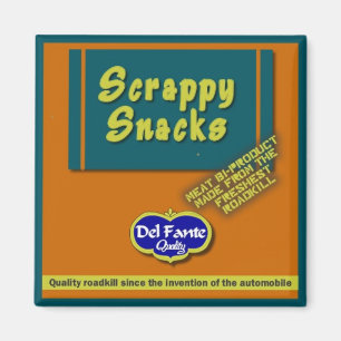 Scrappy Snacks Square Magnet
