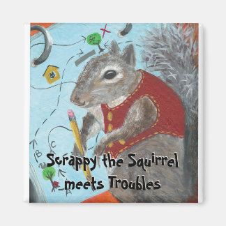 Scrappy the Squirrel Magnet