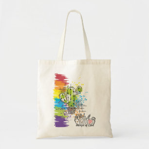Scraps of Love Colourful Cactus Tote Bag