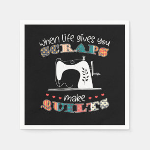 Scraps Quilt Quilting Crafting Sewing Machine Gift Napkin