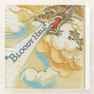 Scrared Dragon Glass Coaster