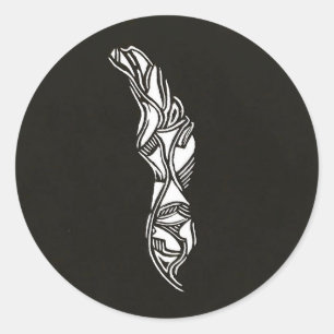 Scratch Board Classic Round Sticker