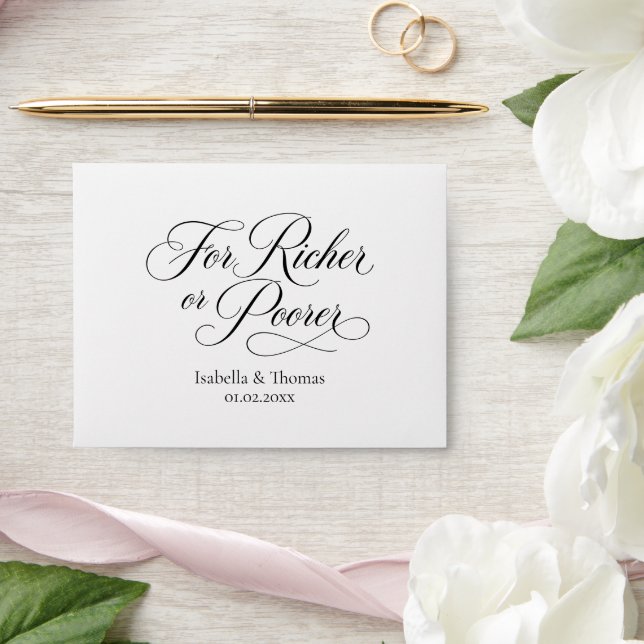 Scratch Card Wedding Favour For Richer or Poorer Envelope (Wedding)