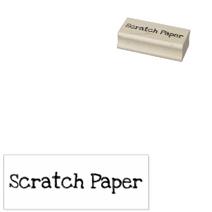 Scratch Paper Label Rubber Stamper Stamp