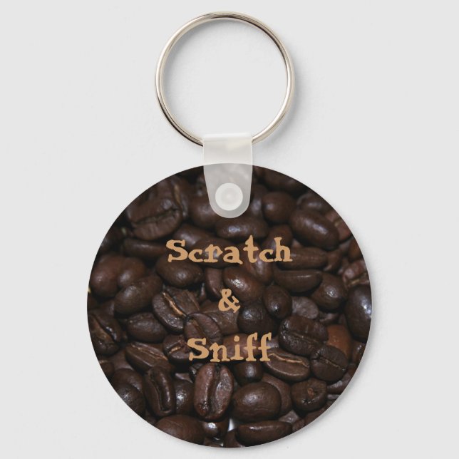 Scratch & Sniff Coffee Keychain (Front)
