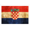 Scratched and Worn Vintage Croatian Flag