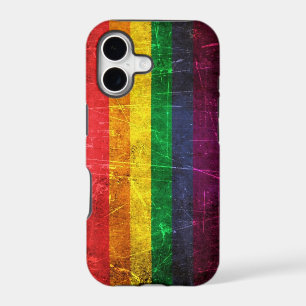 Scratched and Worn Vintage Gay Pride Rainbow Flag