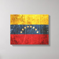 Scratched and Worn Vintage Venezuelan Flag