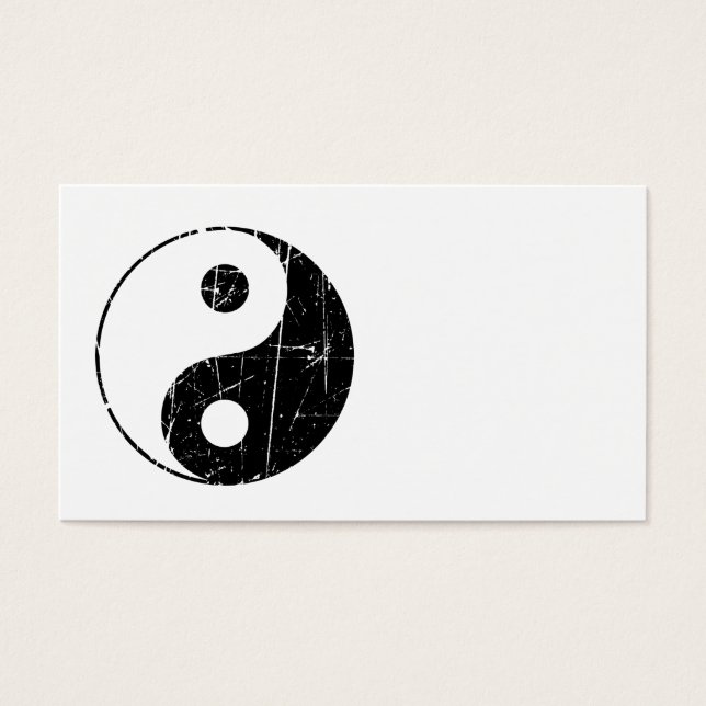 Scratched Black Vintage Yin Yang (Front)