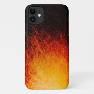 Scratched bonfire flames iPhone 11 case