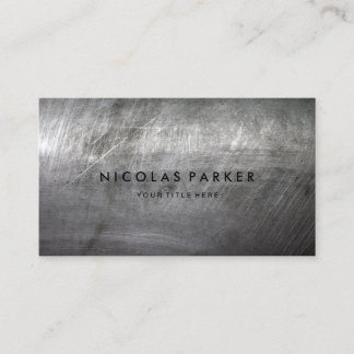 Scratched Brushed Metal Texture Business Card