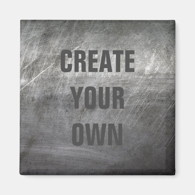 Scratched Brushed Metal Texture Magnet (Front)