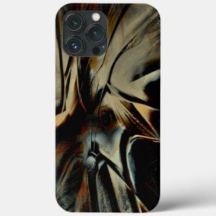 Scratched dark satin texture rumpled virtual cloth iPhone 13 pro max case