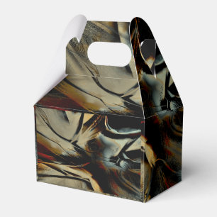 Scratched dark satin texture rumpled virtual cloth favour box