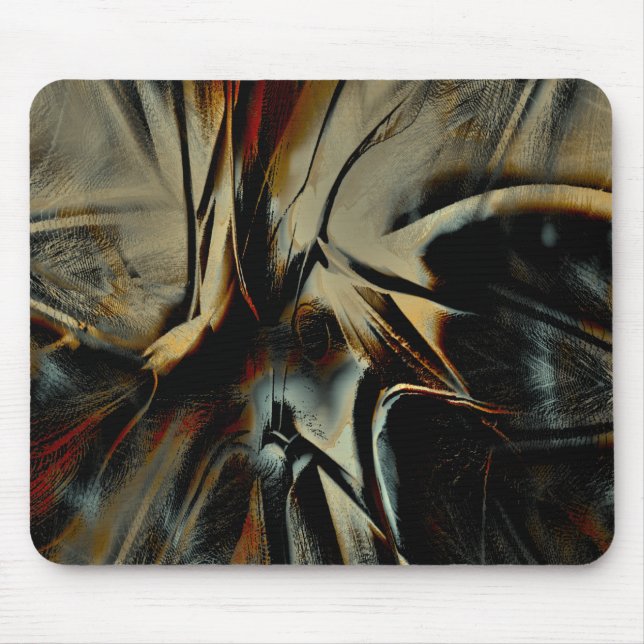 Scratched dark satin texture rumpled virtual cloth mouse mat (Front)
