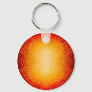 Scratched glowing fireball key ring