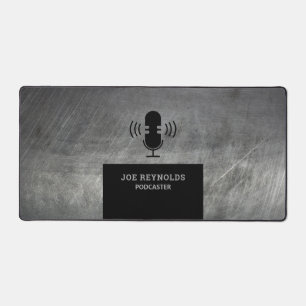 Scratched Metal Effect, Podcaster, Podcast Desk Mat
