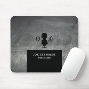 Scratched Metal Effect, Podcaster, Podcast Mouse Mat