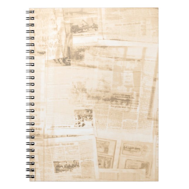 Scratched paper: old newspaper background. notebook (Front)