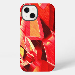 Scratched red ribbons simulating movement iPhone 13 case