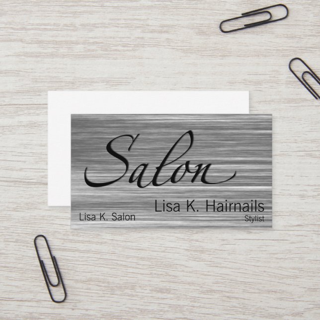 Scratched Salon Business Card (Front/Back In Situ)