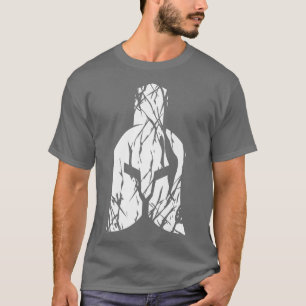 Scratched Spartan HelmetGym Motivation Fitness Say T-Shirt