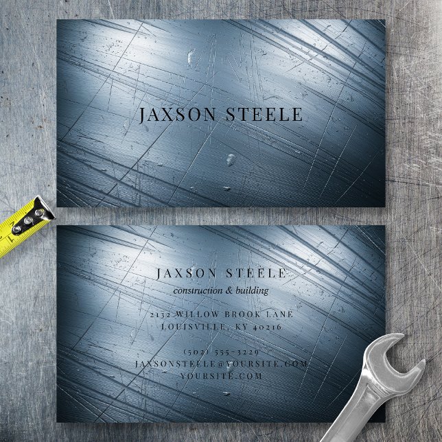 Scratched Steel Texture Business Card (Creator Uploaded)