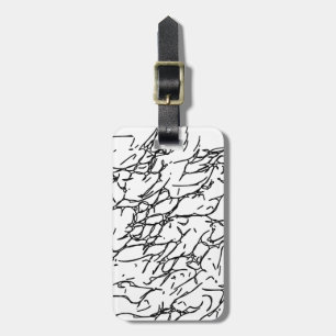 Scratches in Black and White - 1 Luggage Tag