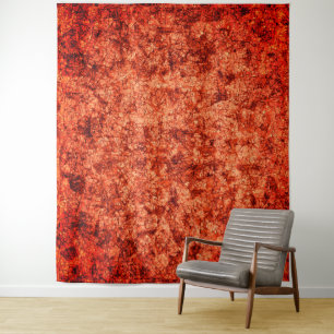 Scratches on a lightly spotted coral background tapestry