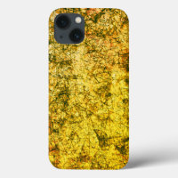 Scratches on a lightly spotted ochre yellow