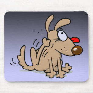 Scratching Dog Mouse Mat