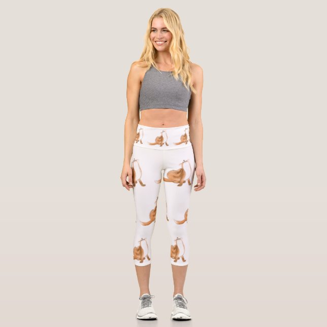 Scratching fox capri leggings (Front)