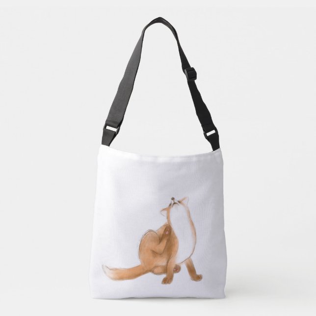 Scratching fox crossbody bag (Front)