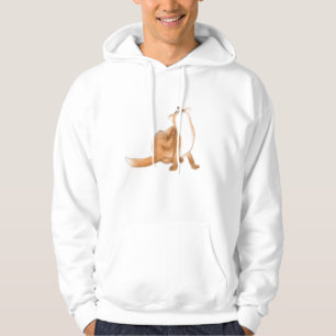 Scratching fox hoodie
