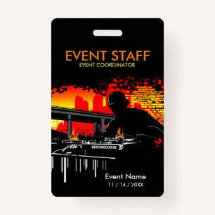 Scratching Hits Staff Event Coordinator ID Badge