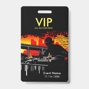 Scratching Hits VIP All Access ID Badge