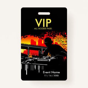 Scratching Hits VIP All Access ID Badge
