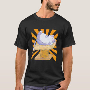 Scratching Ree Cat Sleeping T-Shirt