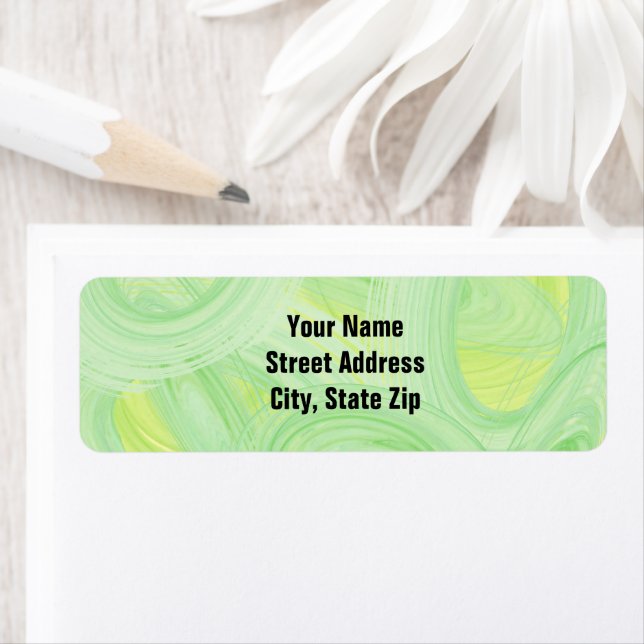 Scratchy Abstract Green Spirals Personalised (Insitu)