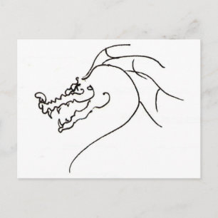 Scrawl Dragon Postcard