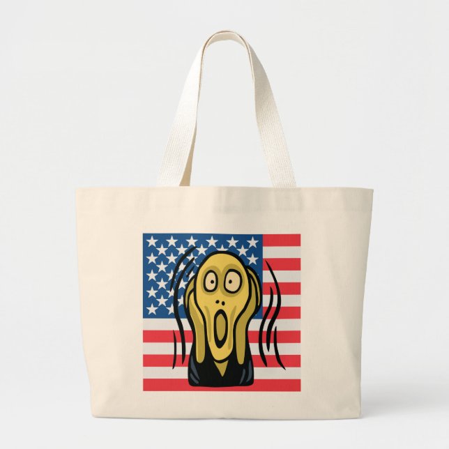 Scream American Large Tote Bag (Front)